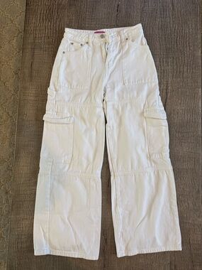 Edikted White Cargo Jeans